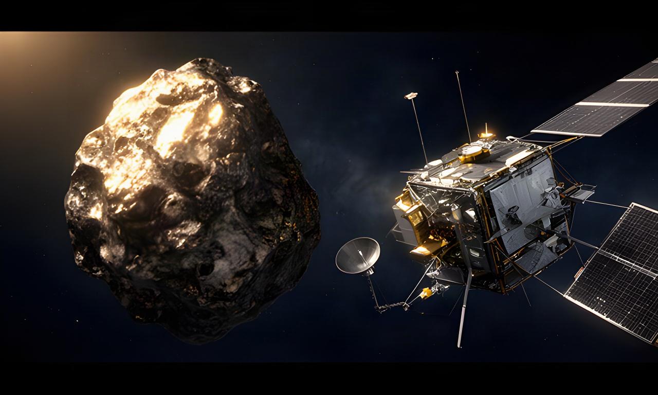 Sonda Proxima-1 in orbita vicino all'asteroide 16 Psyche